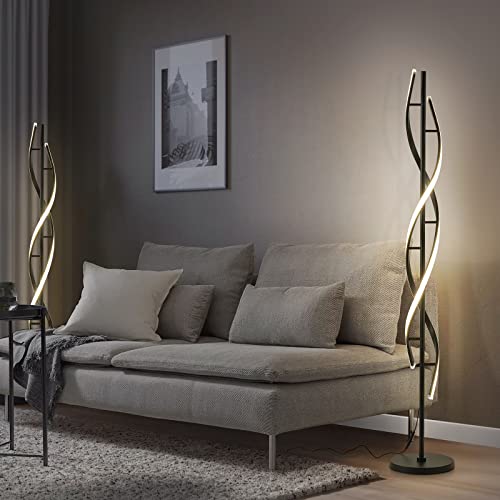 Spiral LED Floor Lamp for Bedroom