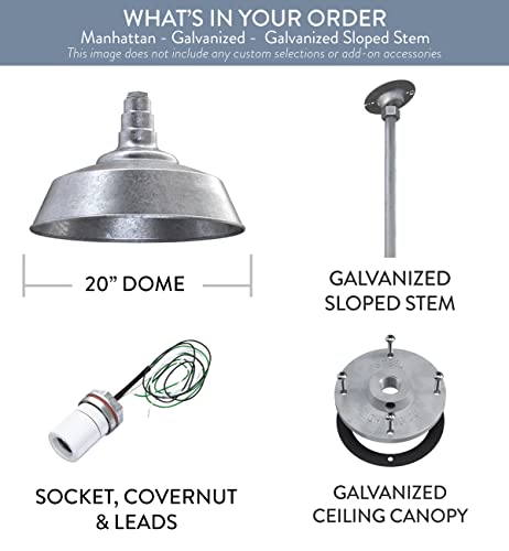 Industrial Pendant Light 20 Inch Extra Large Steel Warehouse