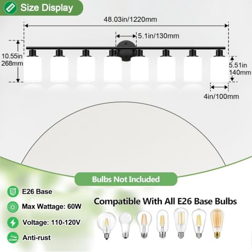 8 Light Bathroom Light Fixtures