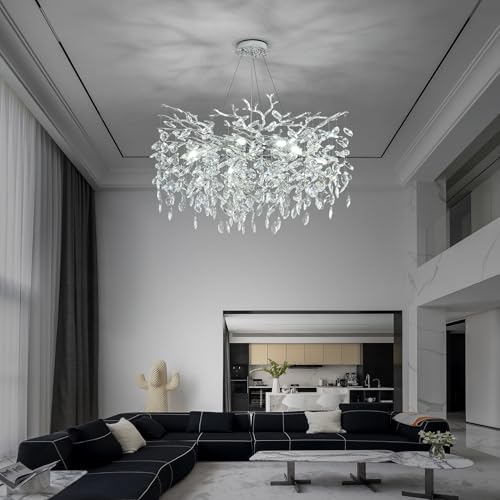 Modern Crystal Tree Branch Chandelier (9 Count)