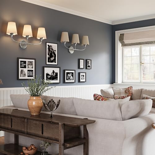 Brushed Nickel Bathroom Light Fixtures Over Mirror (Nickel / 3 Light)
