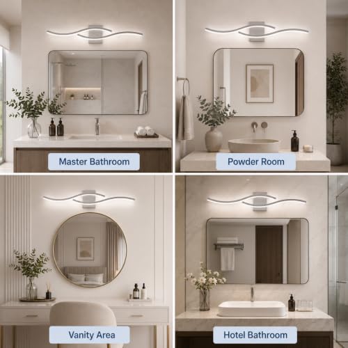 Modern Vanity Lights Dimmable Bathroom Light Fixtures Over Mirror Bathroom LED Vanity Light for Bathroom Living Room