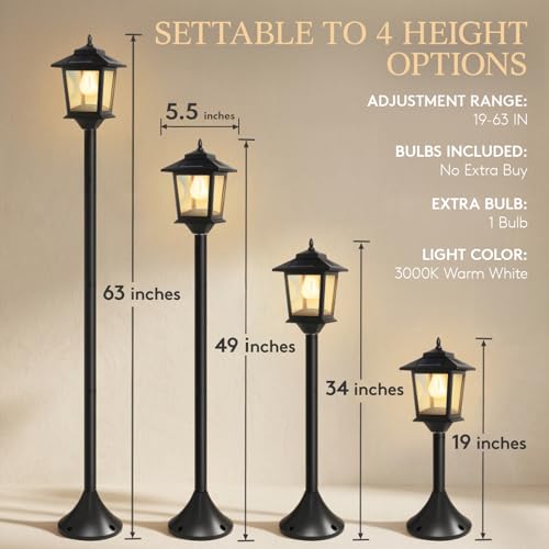 Solar Post Lights Outdoor (2 Count)