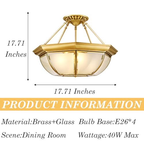 Vintage Style Brass Chandelier