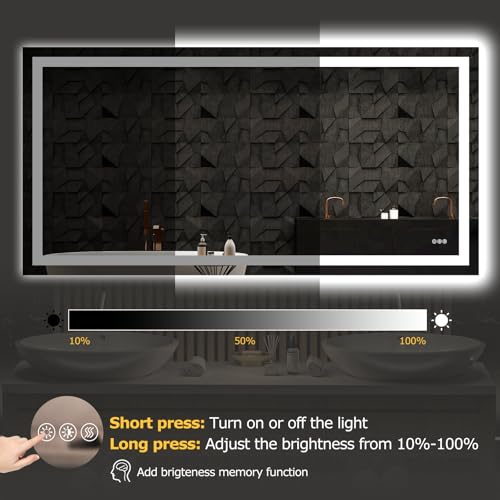 72"X36" LED Bathroom Mirror with Lights