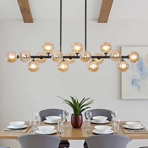 Large Linear Chandeliers for Dining Room Kitchen Island