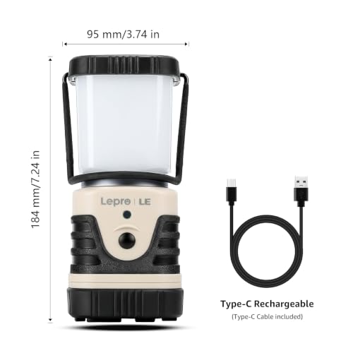 1000LM LED Camping Lantern Rechargeable with 4 Light Modes (2 Count)