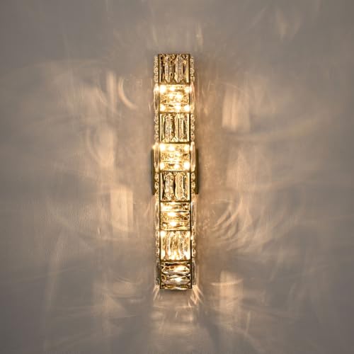 Modern Gold Crystal Wall Sconce