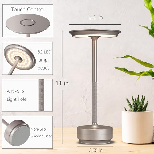 1 Pack Cordless Table Lamps Rechargeable