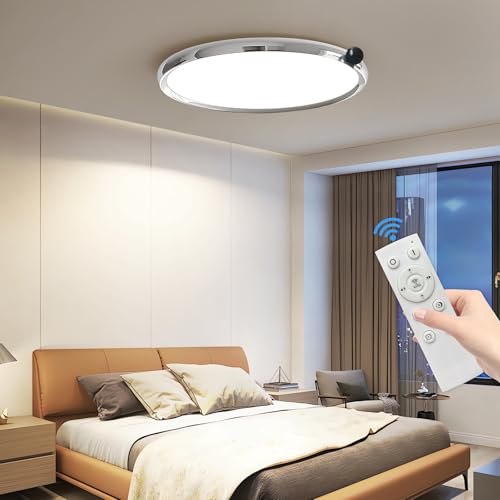 Chrome Round Flat Panel Light