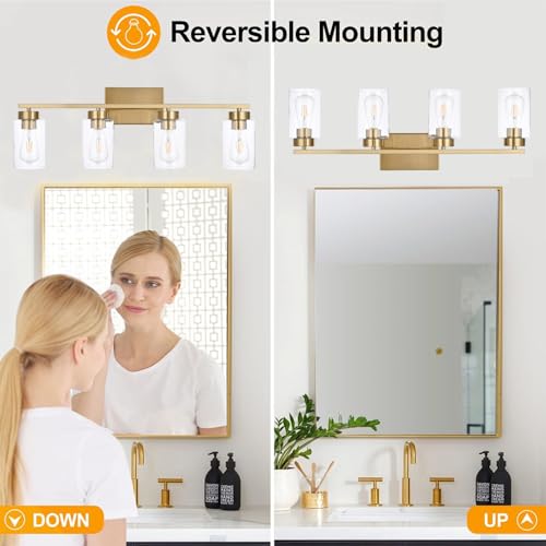 4 Light Bathroom Vanity Light Fixtures (4 Count)