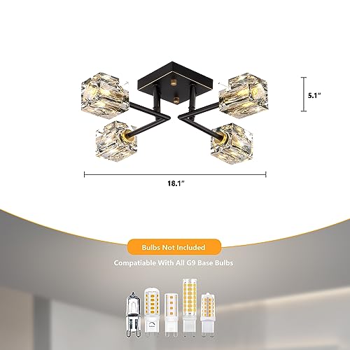 Modern Crystal Ceiling Light