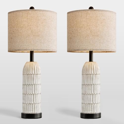 26.5" Bedside Table Lamps Set of 2