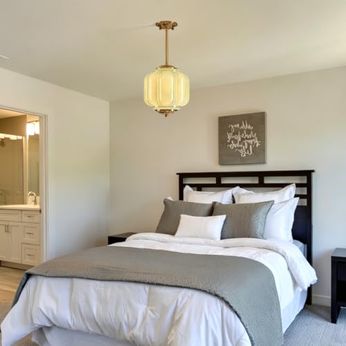 Semi Flush Mount Ceiling Light (Green 9")