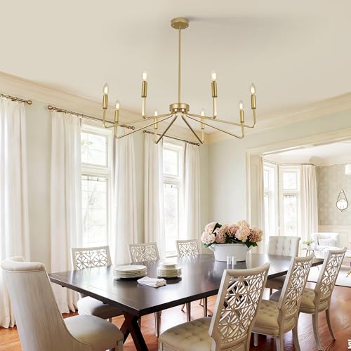 8 Light Gold Chandelier