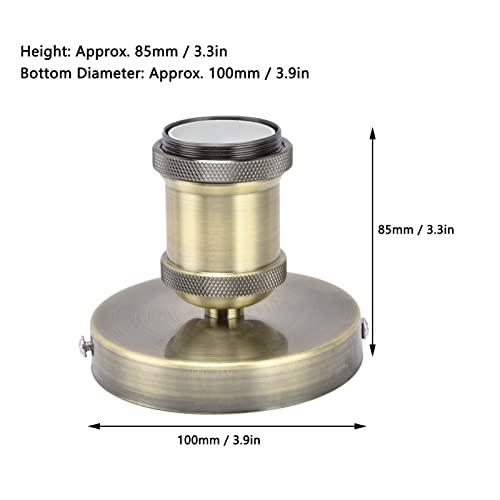 Vintage E26 E27 Lamp Socket Ceiling Lamp Holder with Accessories for Kitchen Bedroom Living Room 100‑240VAntique Green