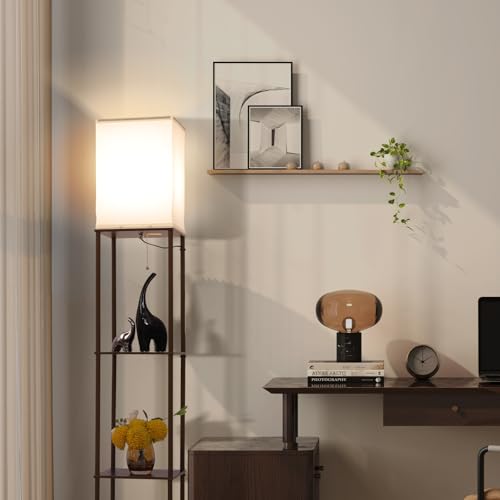 Floor Lamp with Shelves