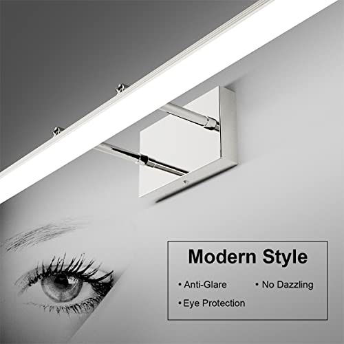 48 inch LED Vanity Lights Adjustable Bathroom Wall Light Fixtures Bathroom Lighting Fixture Over Mirror Chrome Modern Vanity Lighting 5500K