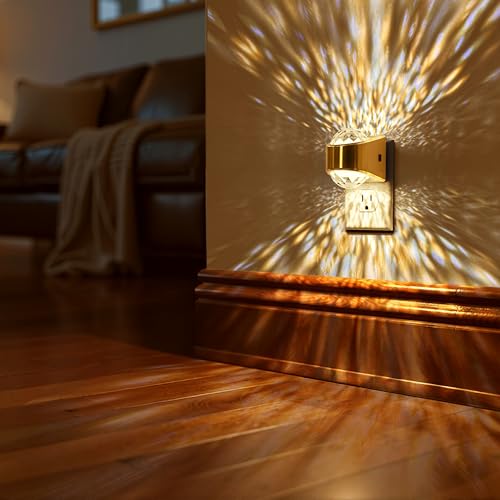 Night Light Gold Night Lights Plug into Wall 2Pack LED Projector (2 Count)