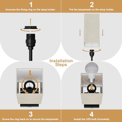 Touch Bedside Table Lamp for Bedroom (2 Count)