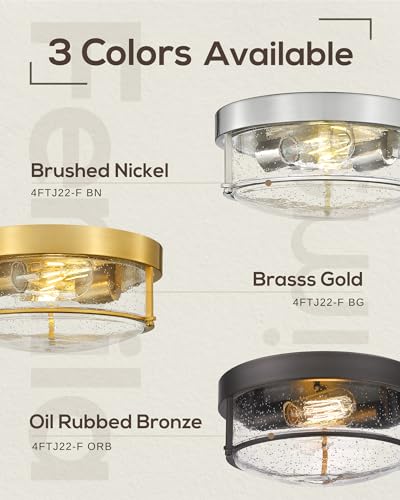 Brushed Gold Flush Mount Ceiling Light