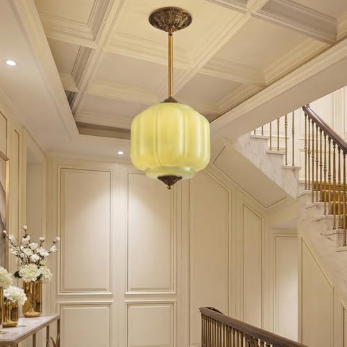 Vintage Milk Glass Pendant Light Fixture