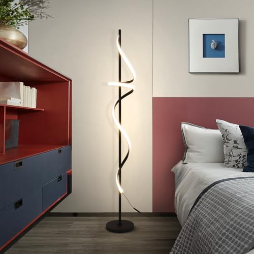 Modern Spiral Floor Lamp with Remote Control