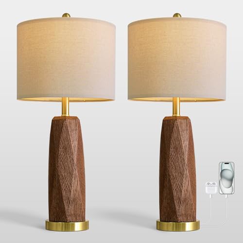 27.5" Table Lamps Set of 2 with USB (2 Count)