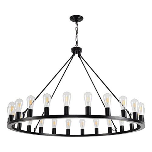 Wagon Wheel Chandelier 24