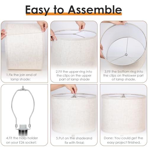 Drum Lamp Shades Set of 2 (2 Count)