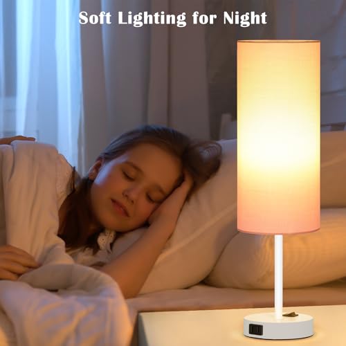 Table Lamp for Bedroom Set of 2