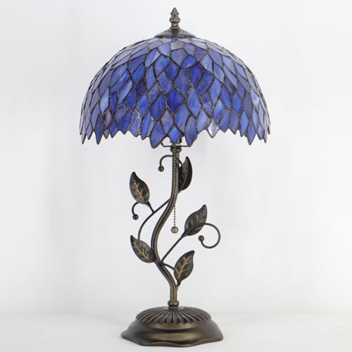 Tiffany Lamp Stained Glass Table Bedside Reading Light W12H19 inch