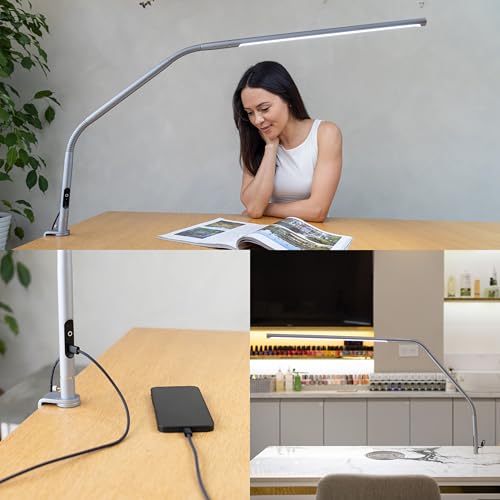 Slimline 4™ LED Table Lamp in Ice Grey
