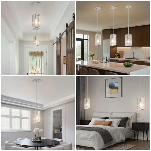 Modern Crystal Pendant Lights Kitchen Island