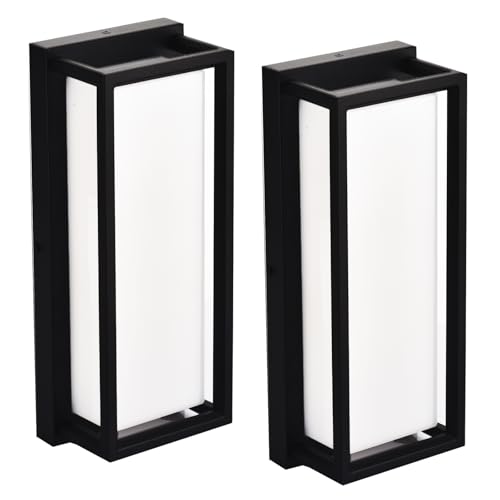 Dimmable LED Outdoor Wall Sconce (2 Count)