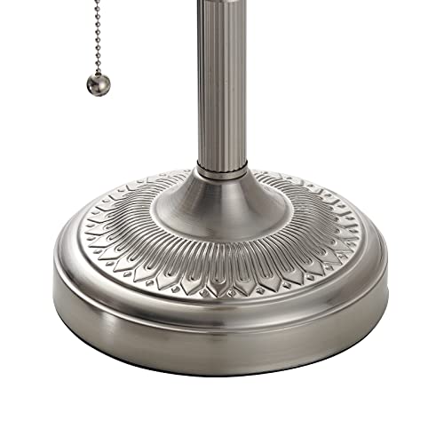 White Matted Glass Bankers Desk Lamp