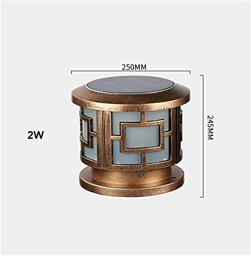 Outdoor Post Lights Waterproof Solar Post Light Outdoor Aluminum Pillar Lamp Smart Remote Control Led Column Headlight Glass Light Fixtures Garage Pavilion Courtyard S