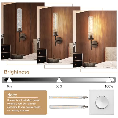 Bronze Wall Sconces Set of 2 (2 Count)