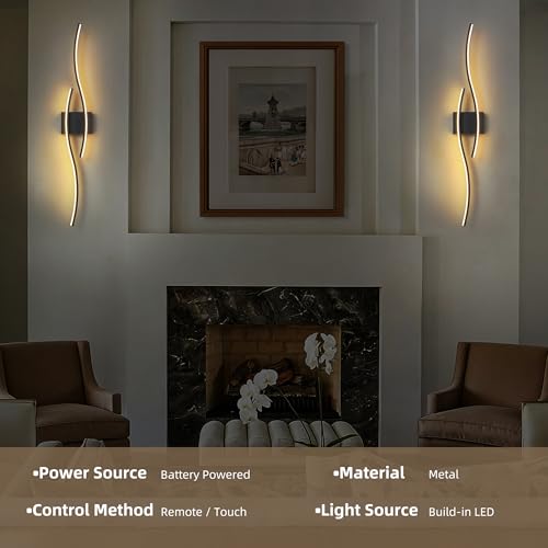 Wireless Wall Sconces Set of Two (2 Count)