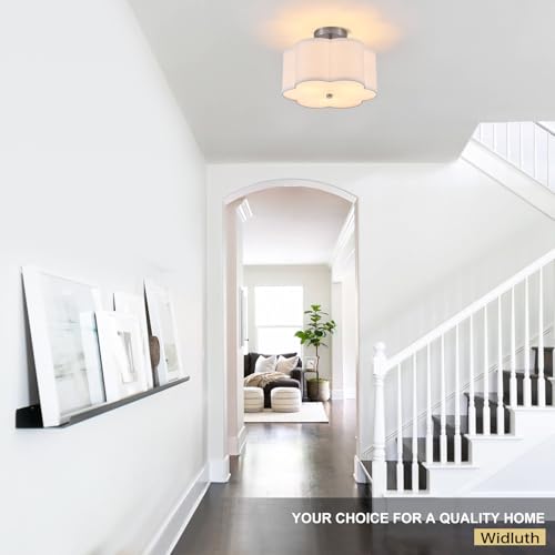 12.9" Chrome Semi Flush Mount Ceiling Light