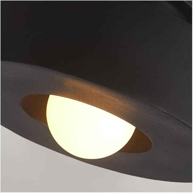 Japanese Wabi-sabi Style Resin Ceiling Light Fixture - 11.81 Inch Semi Flush Mount Ceiling Lighting for Hallway, Kitchen, Corridor, Bedroom, Entryway, Porch, Foyer (Color : Dark), D1-XYCa
