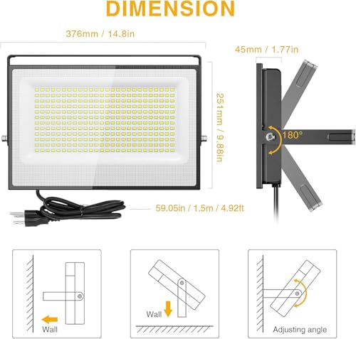 300W Flood Lights Outdoor (2 Count)