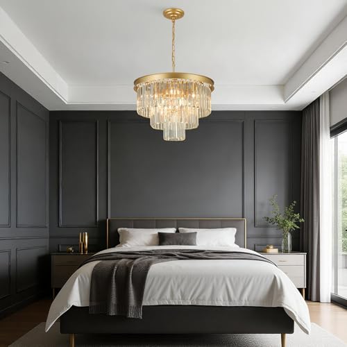 Gold Crystal Chandeliers for Dining Room
