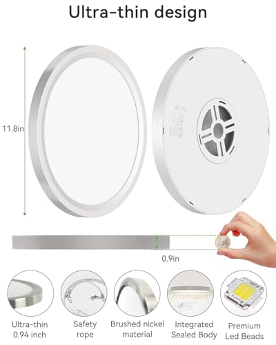 LED Ceiling Light Brushed Nickel
