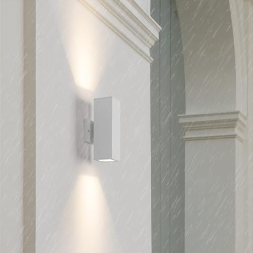 12" Modern Outdoor Porch Light in 2 Lights (2 Count)