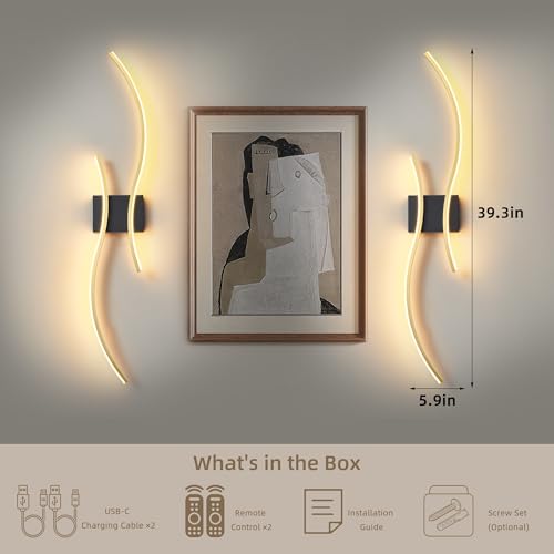 Wireless Wall Sconces Set of Two (2 Count)