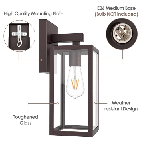 Outdoor Wall Light Fixtures (2 Count)