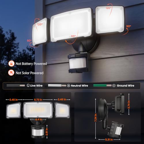 LED Security Light Motion Sensor Outdoor Lights