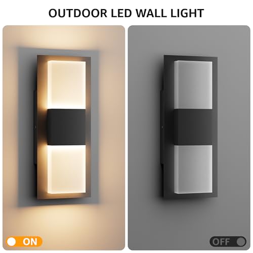 12.4 inches Outdoor Led Wall Light (2 Count)