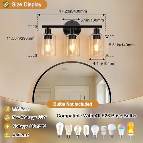 3 Light Bathroom Light Fixtures